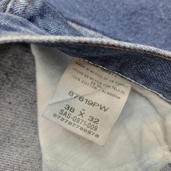 Rustler Jeans Men 38x32 Blue Denim Pants Straight Classic Vintage Cotton 87619PW - Picture 3 of 10